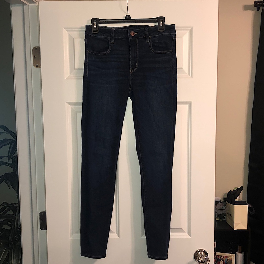 Dark blue jeans